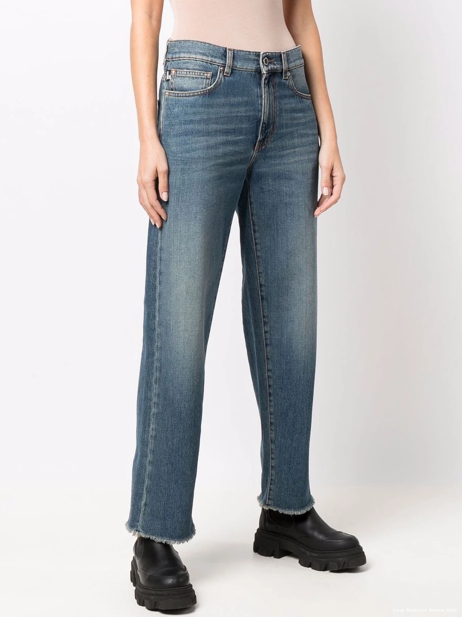 Affordable jeans straight-leg Love mid-rise Moschino Women 0407